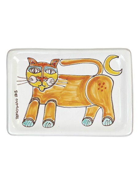 Posacenere Gatto Folk in ceramica PC282FK-1