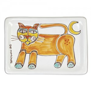 Posacenere Gatto Folk in ceramica PC282FK-1