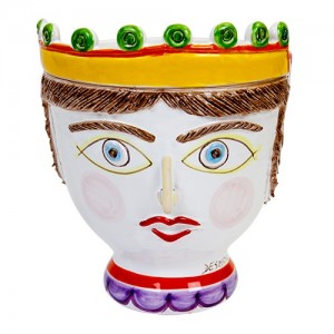 Testa di Paladino vaso ceramiche de simone TP185
