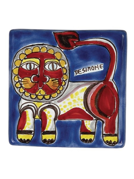 Tozzetto segno zodiacale Leone ceramiche de simone