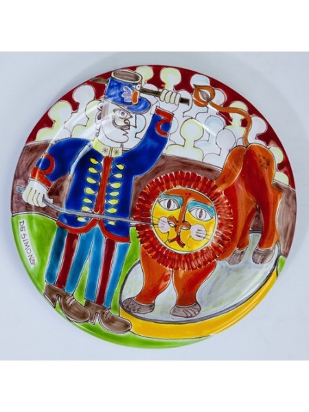Piatto Tondo DS 25 cm Domatore di Leoni PT25DS-11