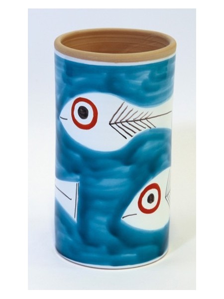 Portabottiglia in ceramica decorato a mano Itaca ceramiche artigianali siciliane De Simone