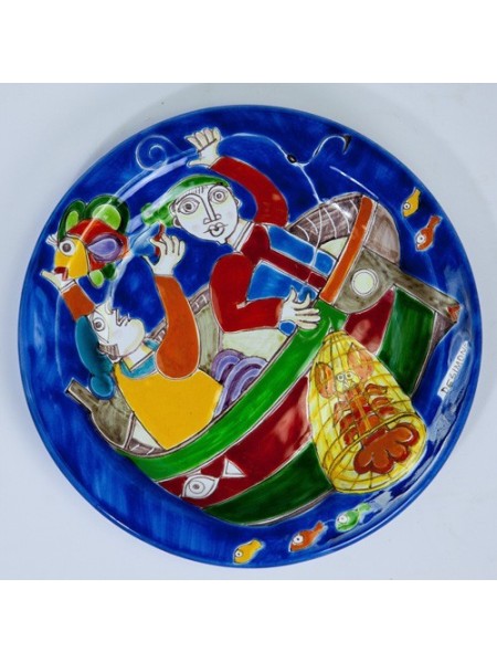 Circular Plate DS 25 cm PT25DS-17 Fishermen