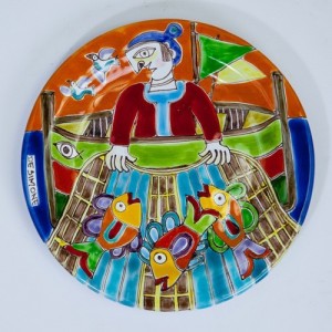 Circular Plate DS 18 cm PT18DS-31 Fisherman with Net