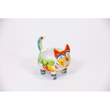 Gatto Portapianta Folk GT207 Ceramiche De Simone