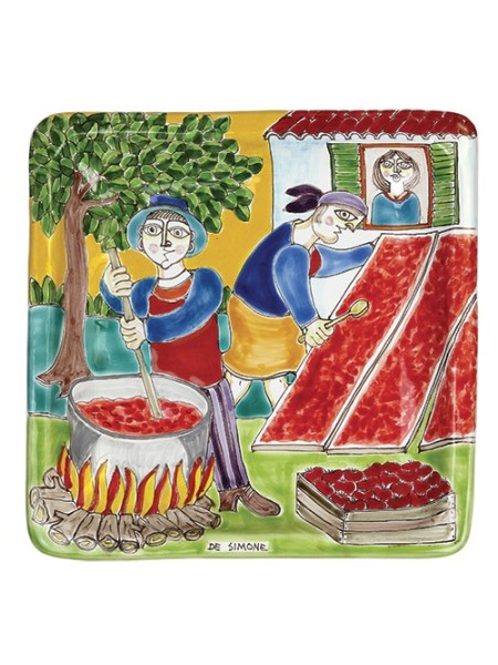 Squared Plate 24x24 DS 37 Tomato Sauce
