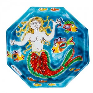 Piatto Ottagonale DS POT25DS-02 sirena ceramiche de simone