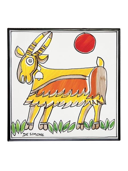 Piastrella Folk Capra Ceramiche De Simone PI297FK-03A