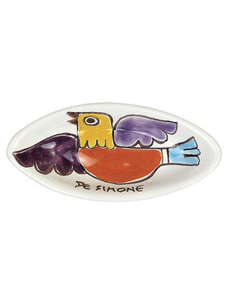 sicilian ceramic Ashtray Folk bird de simone pottery PC280FK-1