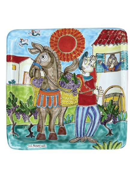 Squared Plate 24x24 DS 39 Grape Harvest
