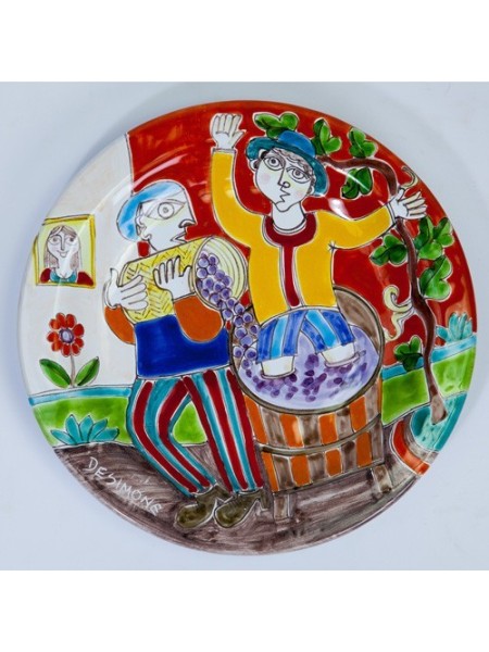 Circular plate DS 25 cm Grape Crushing PT25DS-08