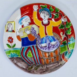 Circular plate DS 25 cm Grape Crushing PT25DS-08