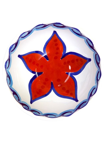 Sicilian round ceramic Appetizers Plate de simone pottery Maestrale BUFMS
