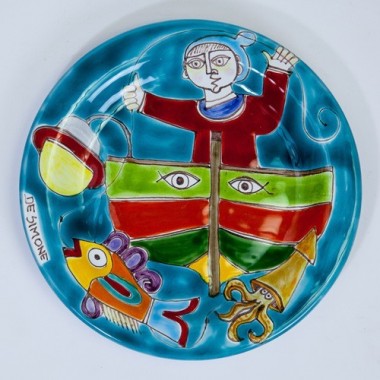 Circular Plate DS 18 cm PT18DS-36 Fisherman