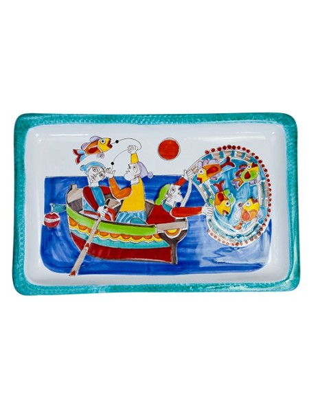 Vassoio Rettangolare Folk PescatoriVSS43FK2