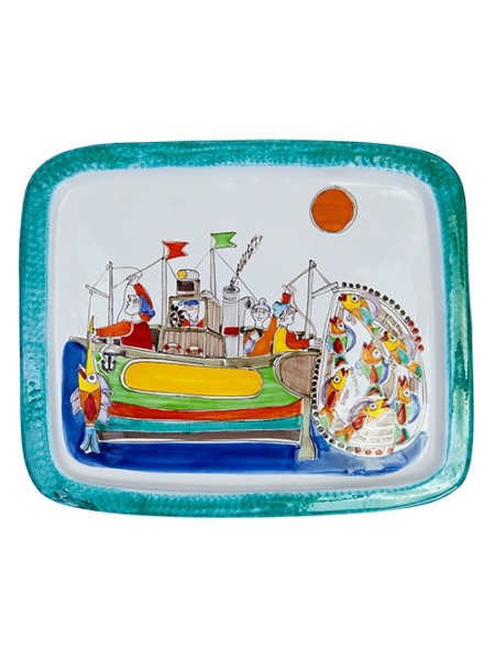 Rectangular Tray Folk Fishermen VSS36FK