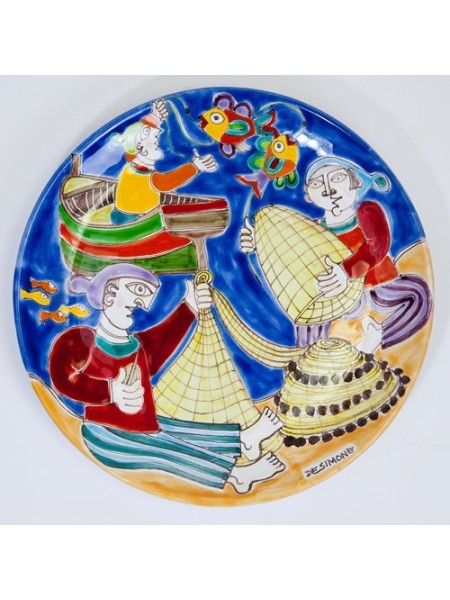 Piatto Tondo DS 25 cm Pescatori PT25DS-01