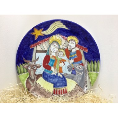 Piatto ceramiche de simone natale DS Natività PT30DS