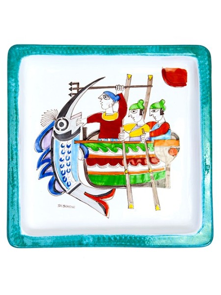 Squared Plate Folk PQ37FK2 Fishermen