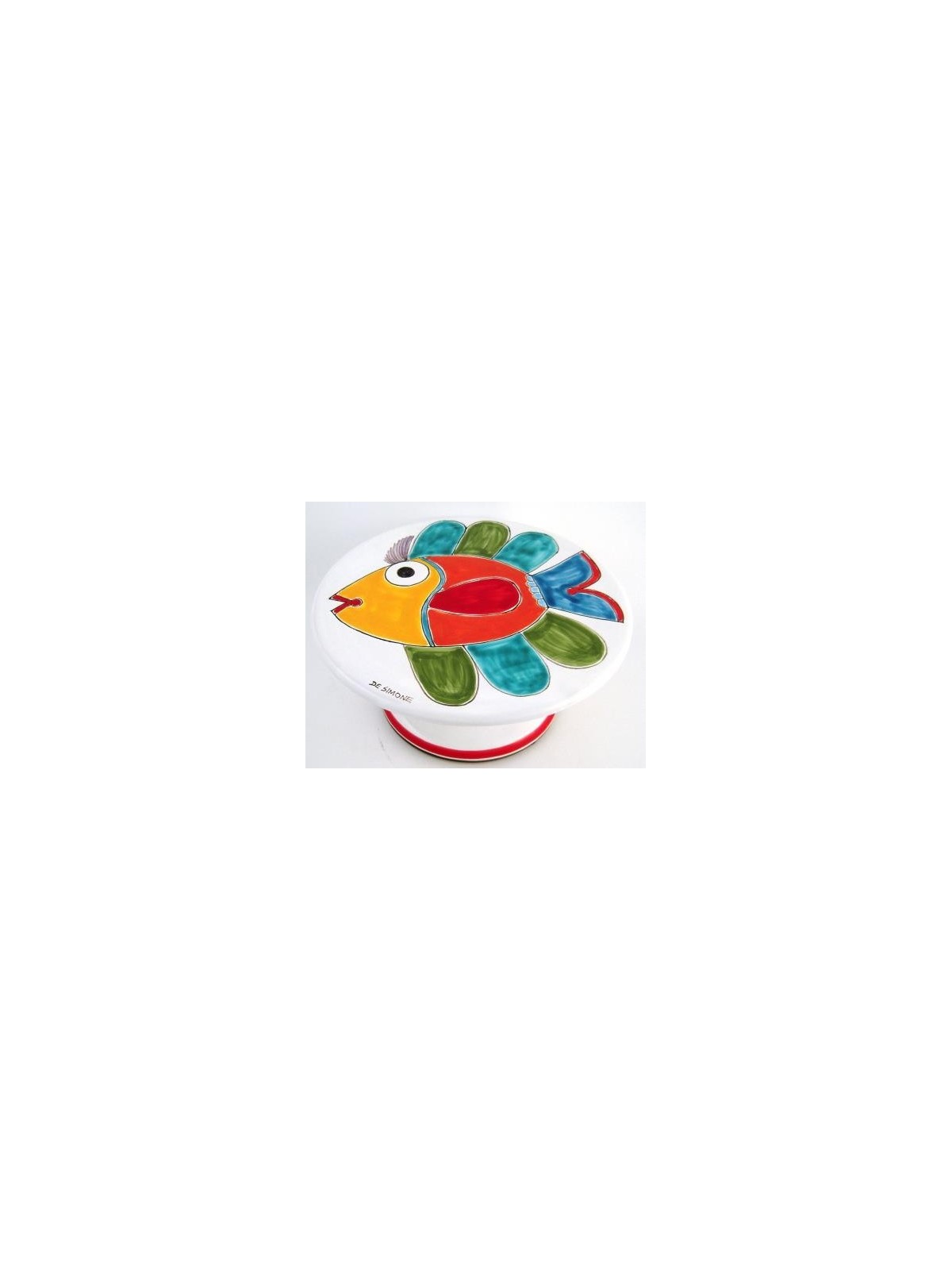Ceramic Flat Cake Stand Fish Folk