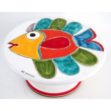 Ceramic Flat Cake Stand Fish Folk
