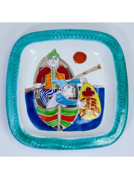 Rounded Plate Folk PQT34FK2 Crab Fishers