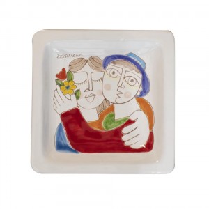 Piatto quadrato ceramiche de simone fidanzati PQFKE