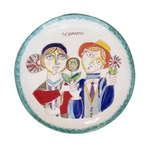 Round plate Folk 30 cm Couple