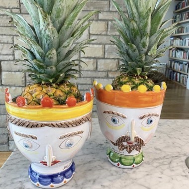 Teste di paladino ananas ceramiche de simone