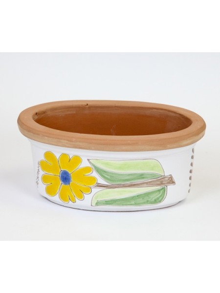 Oval planter Folk Daisy VSPO819FK-2
