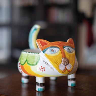 Cat Vase Folk GT207