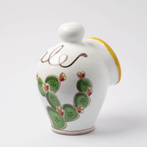sicilian ceramic Salt Server Folk Prickly Pear PS5FK