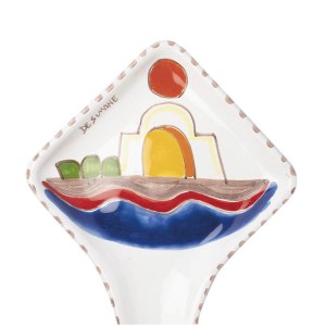 Spoon Rest Dammusi Ceramiche De Simone | Sicilian Handmade Pottery