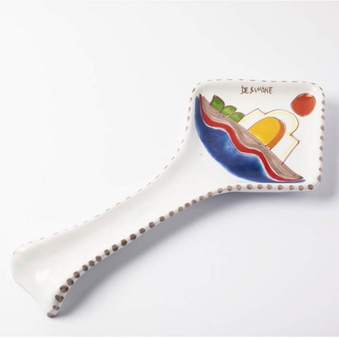 Spoon Rest Dammusi Ceramiche De Simone | Sicilian Handmade Pottery