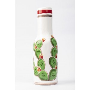 Ceramiche De Simone Bottle Cactus Folk Sicilian Prickly Pears BT717AFK