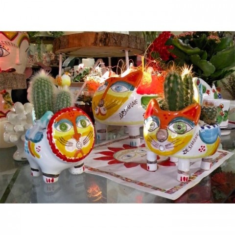 Cat Vase Folk GT207