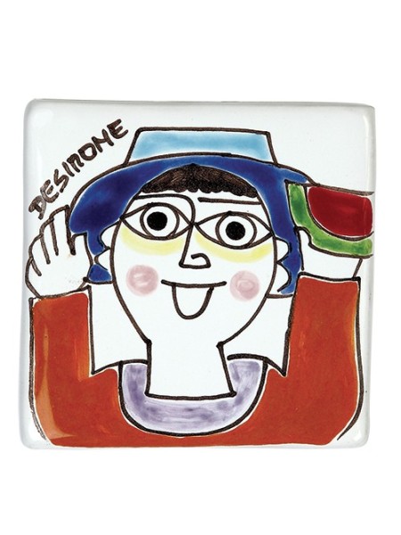 Decorative tile Folk Man with Watermelon TZT685FK-13