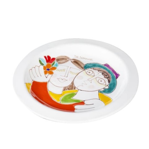 Round Plate Lovers PTFKE desimone pottery