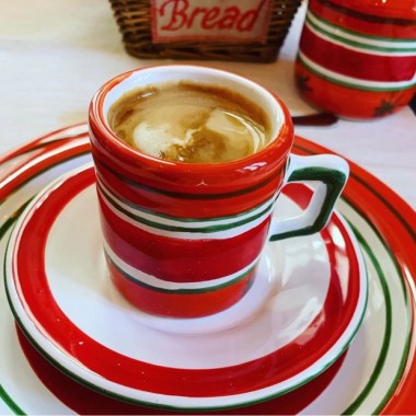 Set tazzina caffè con piattino Capri Ceramiche De Simone