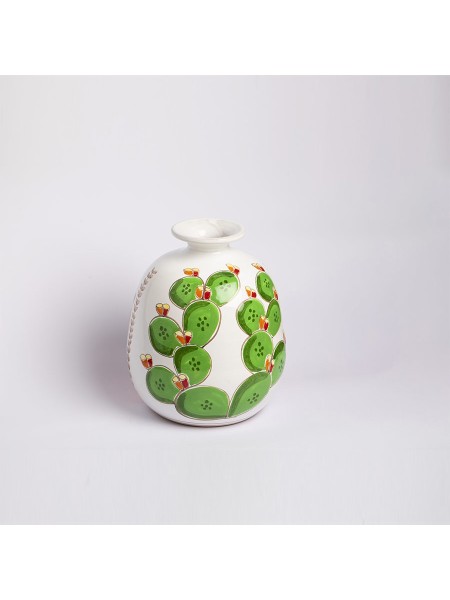 Round Cachepot Folk VS548FK de simone pottery