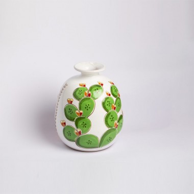 Vaso Tondo Folk VS548FK retro ceramiche de simone cactus