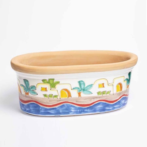 Sicilian ceramic Planter Dammusi VSPO819DA