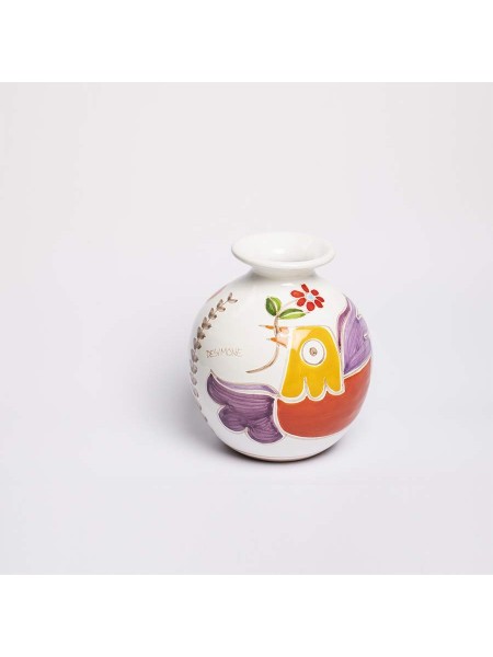 Round Cachepot Folk VS507FK-FK de simone pottery