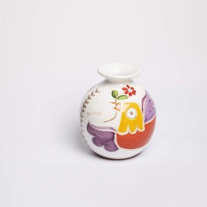 Round Cachepot Folk VS507FK-FK de simone pottery
