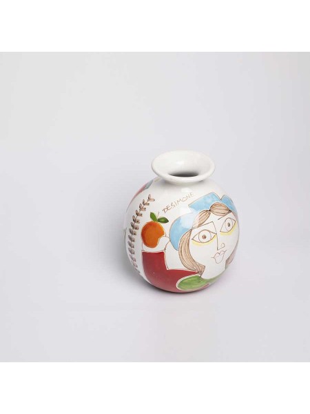 Round Cachepot Folk VS507FK-OM