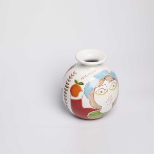 Round cachepot Folk Woman VS507FK-OM