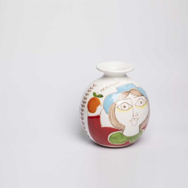Round cachepot Folk Woman VS507FK-OM