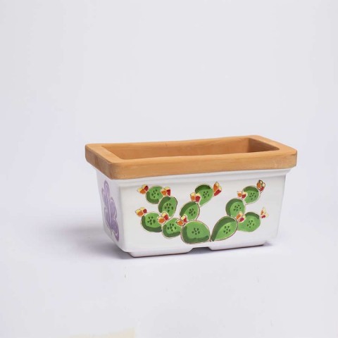 Sicilian ceramic planter de simone pottery Pricly Pear VSPRFC