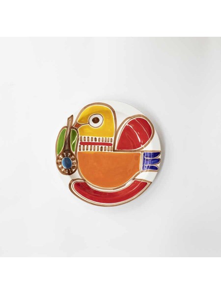 Piatto Tondo Strombolicchio PTNST ceramiche de simone folk