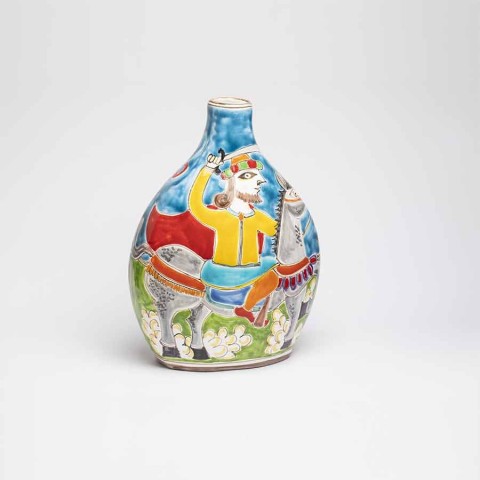 de simone pottery Sicilian ceramic Bottle DS BT610A